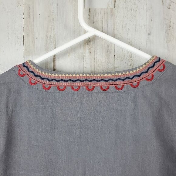 Laurie Felt Embroidered Bead Jacket Gray Size Medium - Picture 10 of 12